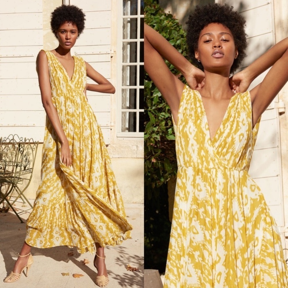Mes Demoiselles Samarcande Ikat Print Cotton Dress Size 6​​​​ - Picture 2 of 12